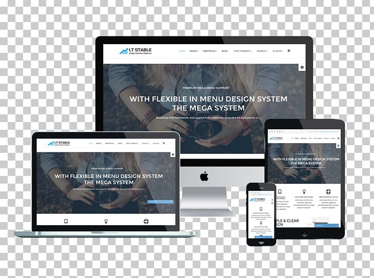 Responsive Web Design Web Template System Joomla WordPress PNG, Clipart, Bootstrap, Brand, Cascading Style Sheets, Column, Communication Free PNG Download