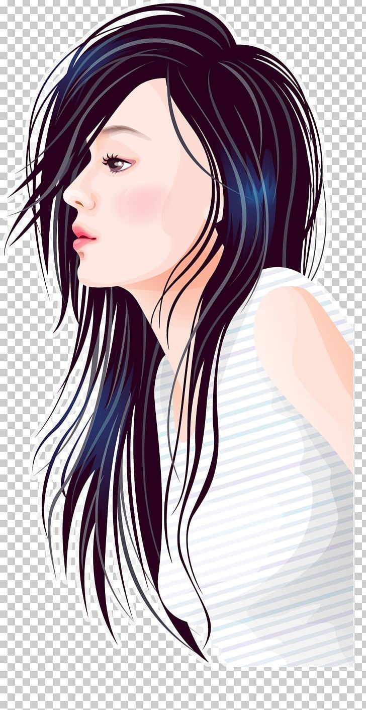 Face Avatar Woman Illustration PNG, Clipart, Bijin, Black Hair, Cartoon, Cool Vector, Fashion Girl Free PNG Download