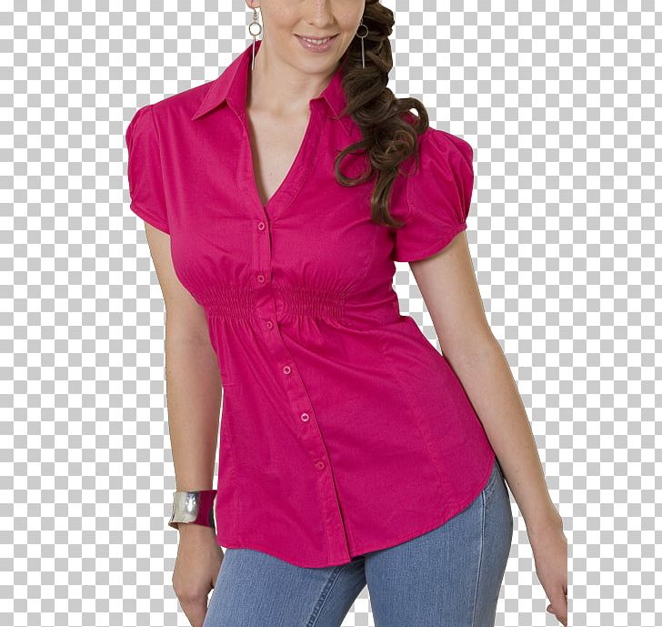 Blouse Clothing Fuchsia Pink Fashion PNG, Clipart, Blouse, Blue, Button, Clothing, Day Dress Free PNG Download