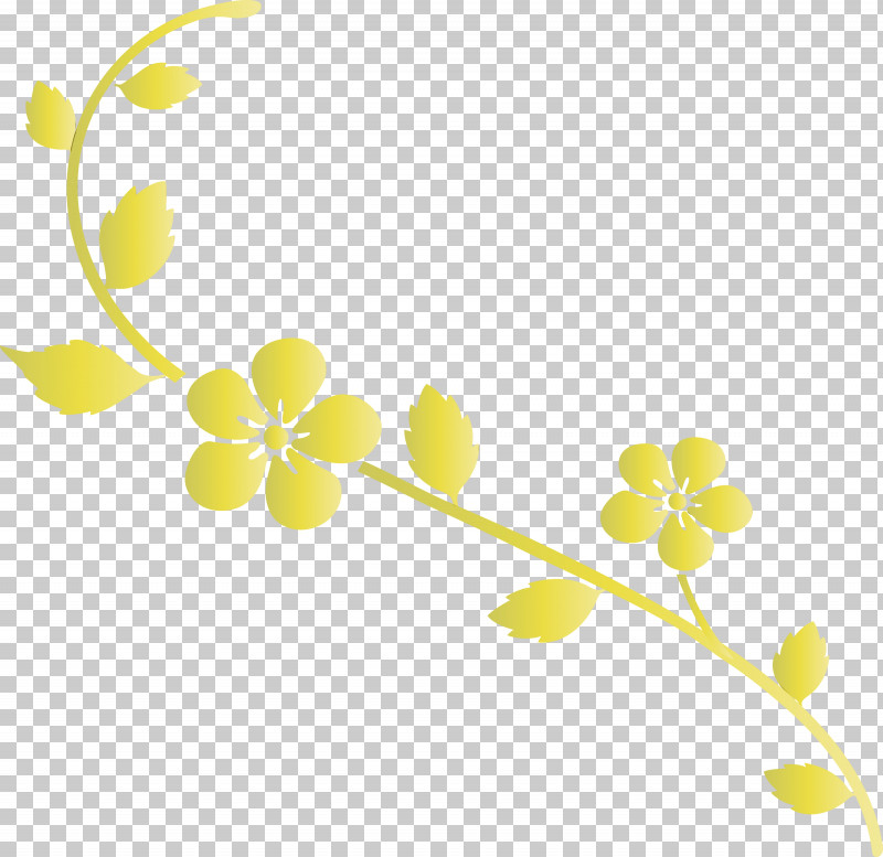 Yellow Leaf Plant Flower Branch PNG, Clipart, Branch, Decoration Frame, Flower, Flower Frame, Leaf Free PNG Download