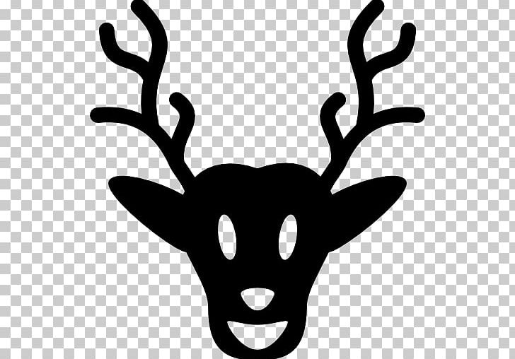 Reindeer Christmas Computer Icons PNG, Clipart, Animal, Antler, Black And White, Cartoon, Christmas Free PNG Download