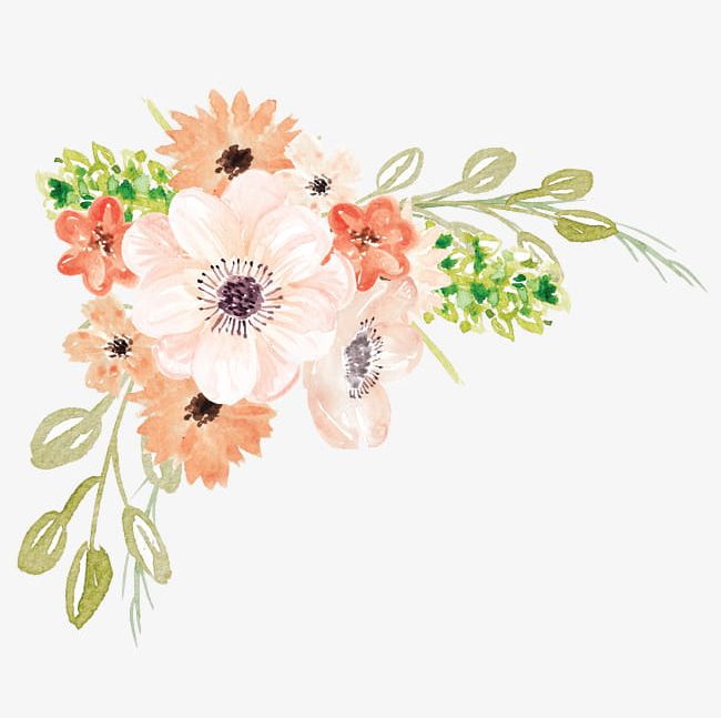 Watercolor Flowers Png Clipart Cartoon Flowers Flowers Clipart