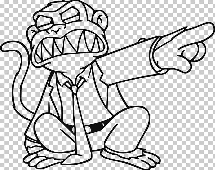 The Evil Monkey Drawing Sticker Painting PNG, Clipart, Animals, Arm, Black, Black And White, Car Sticker Free PNG Download