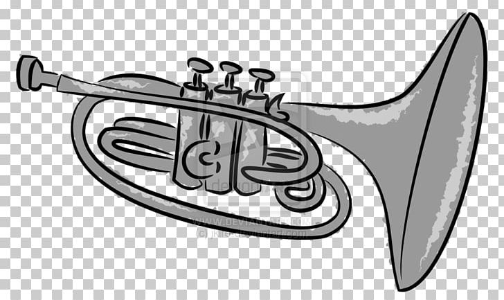 Cornet Mellophone Drawing Animated Film PNG, Clipart, Angle, Art, Black And White, Brass Instrument, Cartoon Free PNG Download