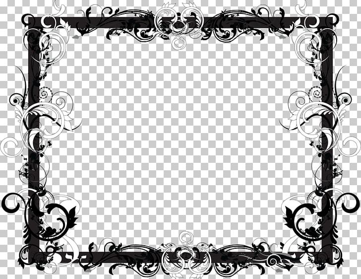 Frames Black And White Floral Design PNG, Clipart, Architecture, Art, Black And White, Black Frame, Border Free PNG Download