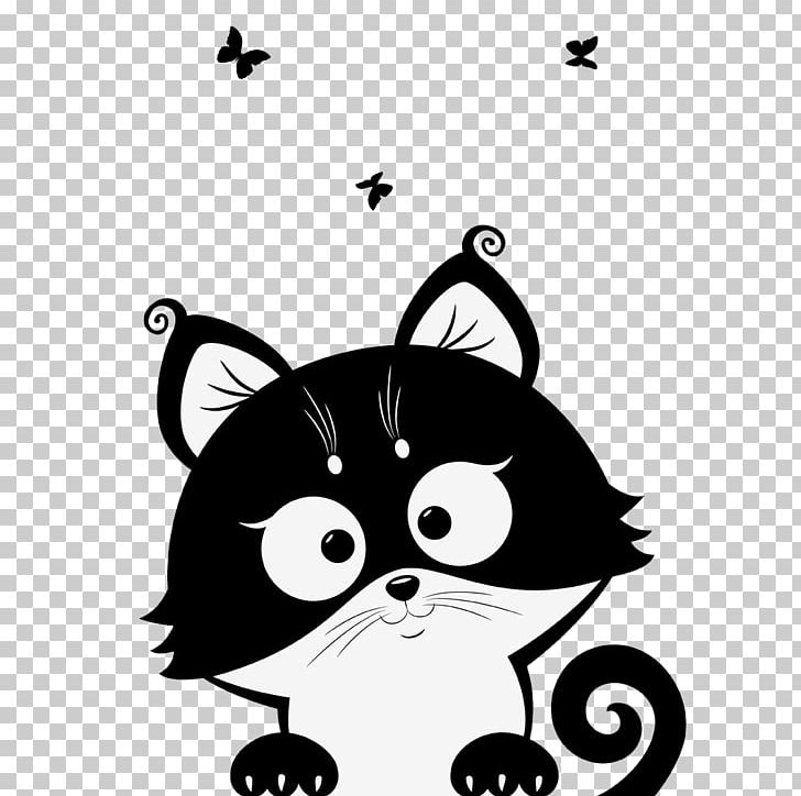 Cat Kitten Silhouette Cuteness PNG, Clipart, Black, Black And White, Black Cat, Carnivoran, Cartoon Free PNG Download