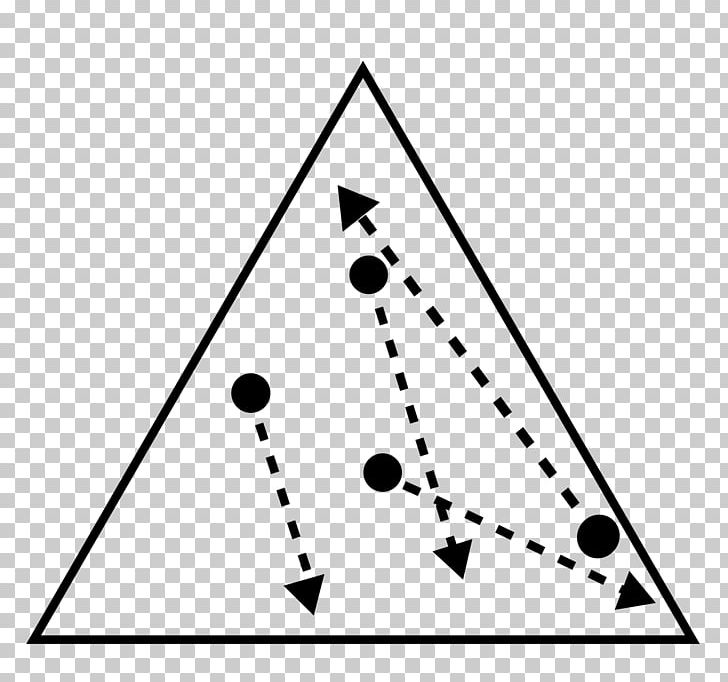 Particle Triangle Ideal Gas Pressure PNG, Clipart, Angle, Area, Art, Black, Black And White Free PNG Download