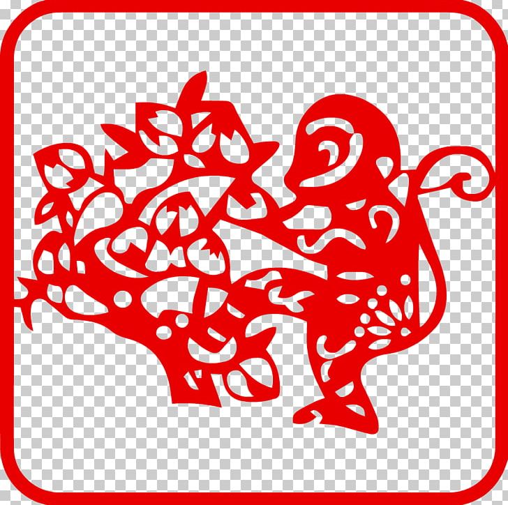 Dog Chinese Zodiac Monkey Papercutting PNG, Clipart, Animals, Area, Chinese Calendar, Chinese Fortune Telling, Chinese Paper Cutting Free PNG Download