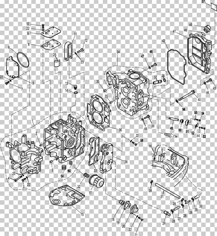 Outboard Motor Yamaha Motor Company Four-stroke Engine BMW X3 (F25) PNG, Clipart, Angle, Artwork, Auto Part, Black And White, Bmw 1 Series Free PNG Download
