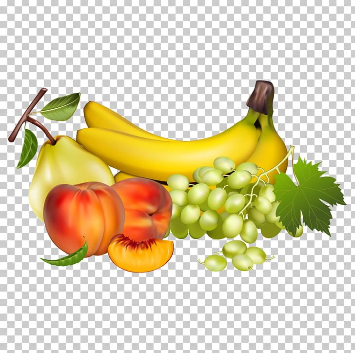 Fruit Banana Grape PNG, Clipart, Auglis, Banana, Banana Family, Diet Food, Euclidean Vector Free PNG Download