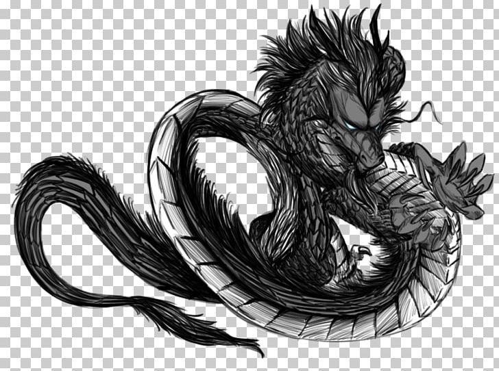 Dragon Legendary Creature White Supernatural PNG, Clipart, Black And White, Dragon, Drawing, Fantasy, Feng Free PNG Download
