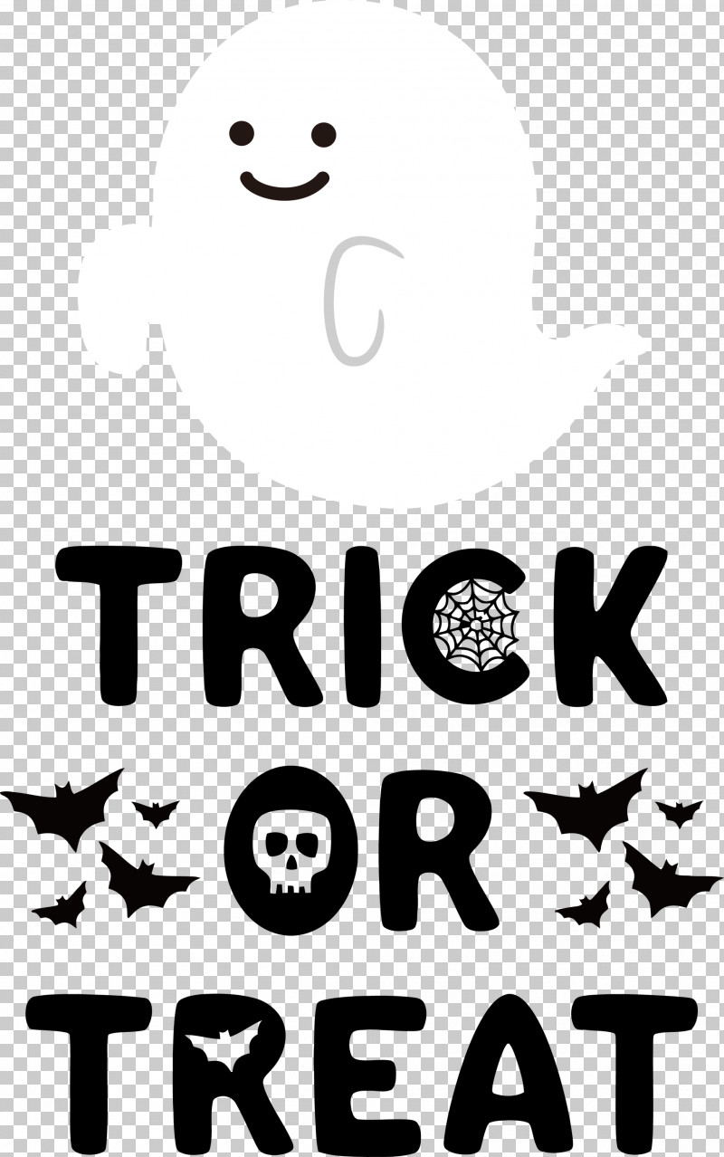 Trick Or Treat Halloween Trick-or-treating PNG, Clipart, Black And White, Cartoon, Halloween, Line, Logo Free PNG Download