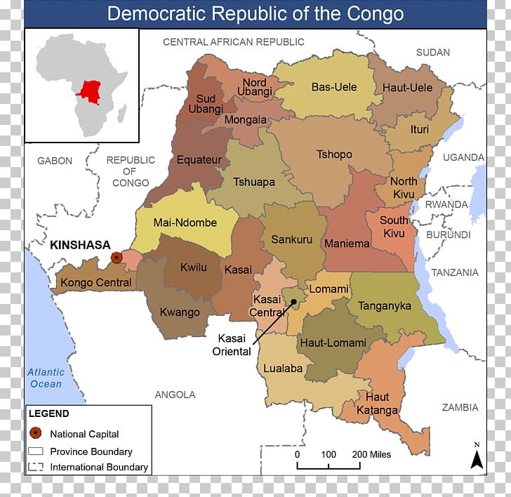 Languages Of The Democratic Republic Of The Congo Map Second Congo War ...