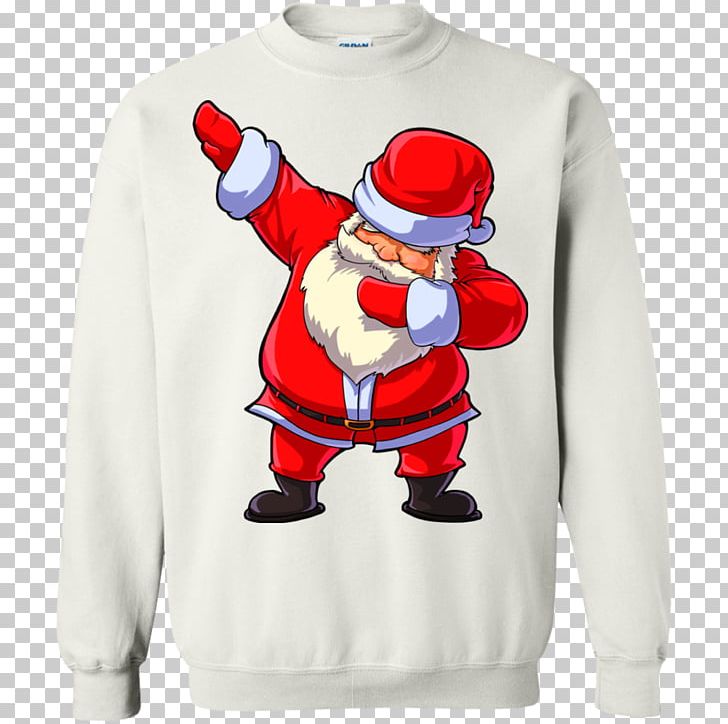 T-shirt Hoodie Santa Claus Dab Sweater PNG, Clipart, Bells, Christmas, Clothing, Crew Neck, Dab Free PNG Download