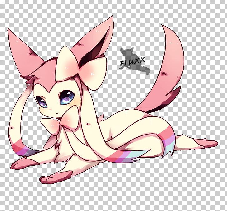 Beautiful cute pokemon sylveon with fairy-like features