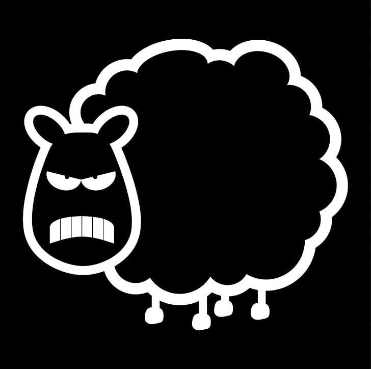 Black Sheep Anger PNG, Clipart, Anger, Black, Black And White, Black Sheep, Cartoon Free PNG Download