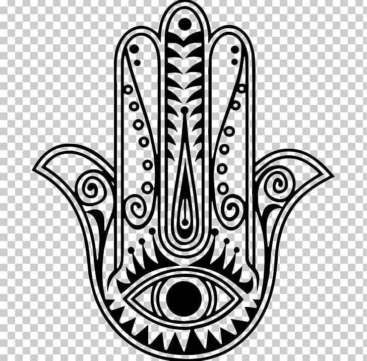 Hamsa Tattoo Wall Decal Amulet Evil Eye PNG, Clipart, Amulet, Black And White, Circle, Decal, Evil Eye Free PNG Download