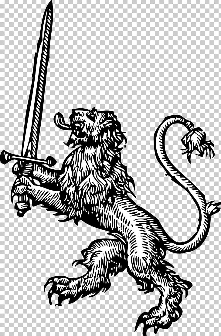 Lion Sword PNG, Clipart, Animals, Art, Artwork, Black And White, Carnivoran Free PNG Download