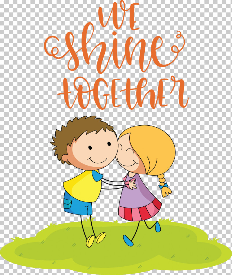 We Shine Together PNG, Clipart, Drawing, Hug, Line Art, Logo, Royaltyfree Free PNG Download