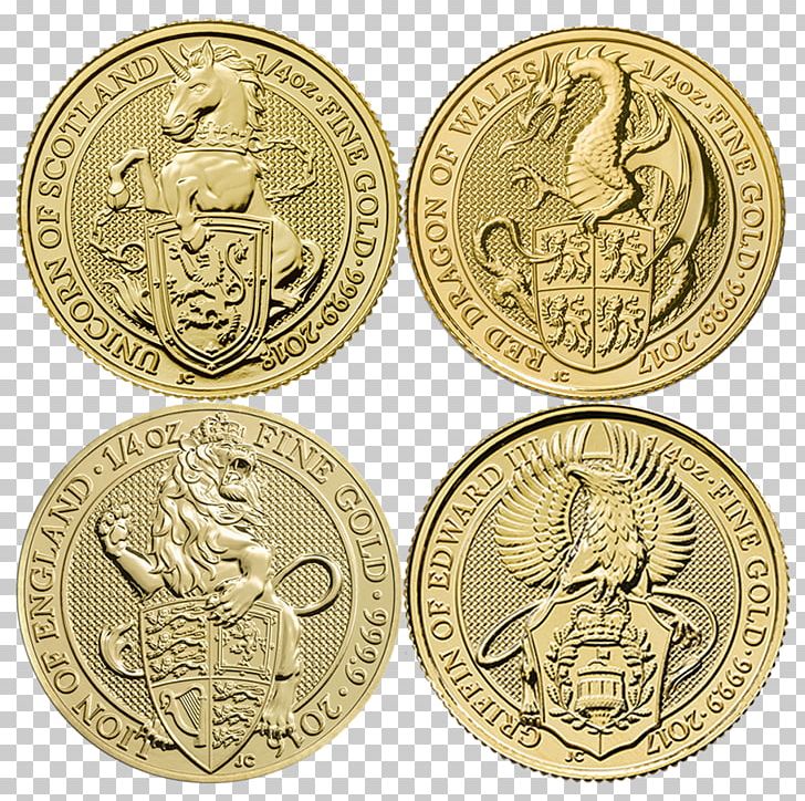 Gold Coin The Queen's Beasts Gold Coin Unicorn PNG, Clipart,  Free PNG Download