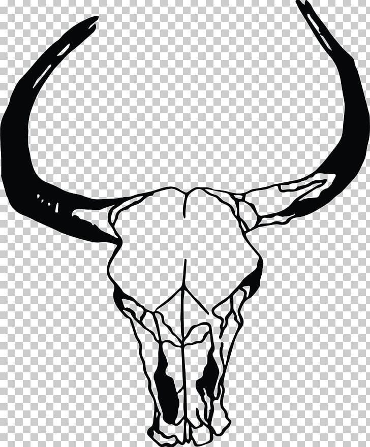 Cattle Horse Mammal Line Art PNG, Clipart, Antler, Artwork, Black, Black And White, Bone Free PNG Download