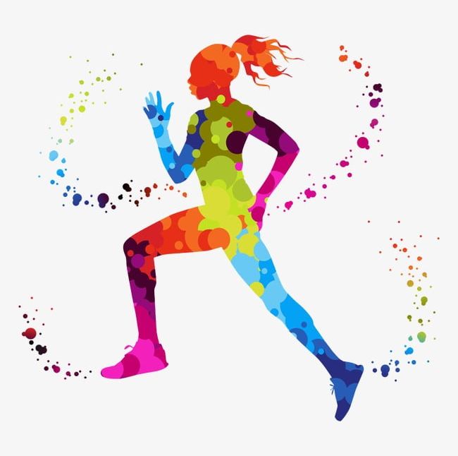 Running Woman PNG, Clipart, Color, Color Pieces, Creative, Fitness, Girl Free PNG Download