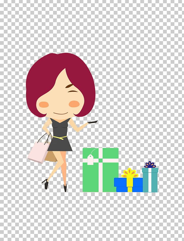 Shopping Illustration PNG, Clipart, Area, Art, Boy, Business Woman, Cartoon Free PNG Download