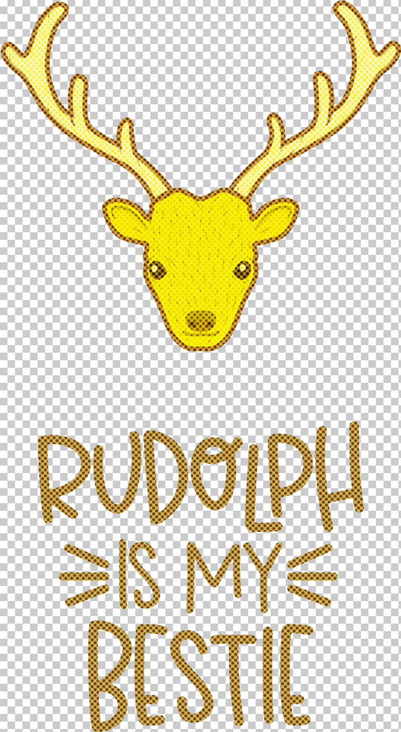 Rudolph Is My Bestie Rudolph Deer PNG, Clipart, Animal Figurine, Antler, Christmas, Deer, Happiness Free PNG Download