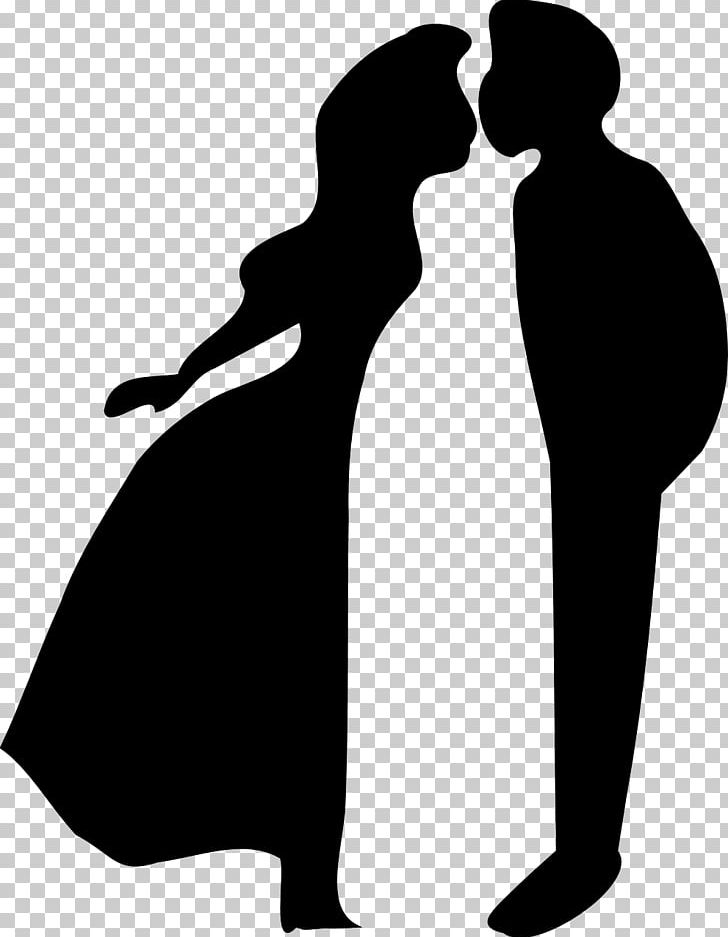 Kiss Silhouette Man PNG, Clipart, Black And White, Couple, Flightless Bird, Human Behavior, Intimate Relationship Free PNG Download