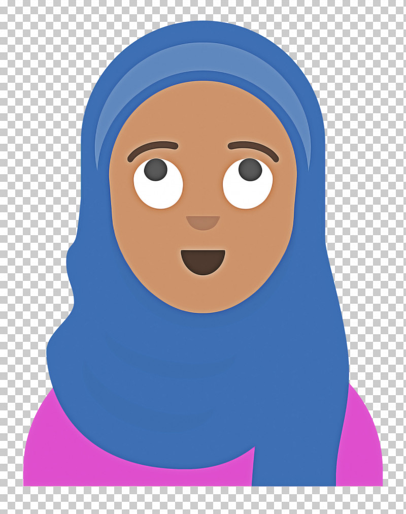 Hijab Avatar PNG, Clipart, Electric Blue M, Face, Facial Hair, Forehead, Smile Free PNG Download