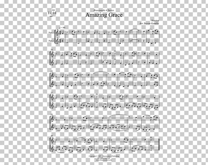 Amazing Grace Musical Note Trumpet Song Part PNG, Clipart, Amazing Grace, Angle, Area, Black And White, Document Free PNG Download