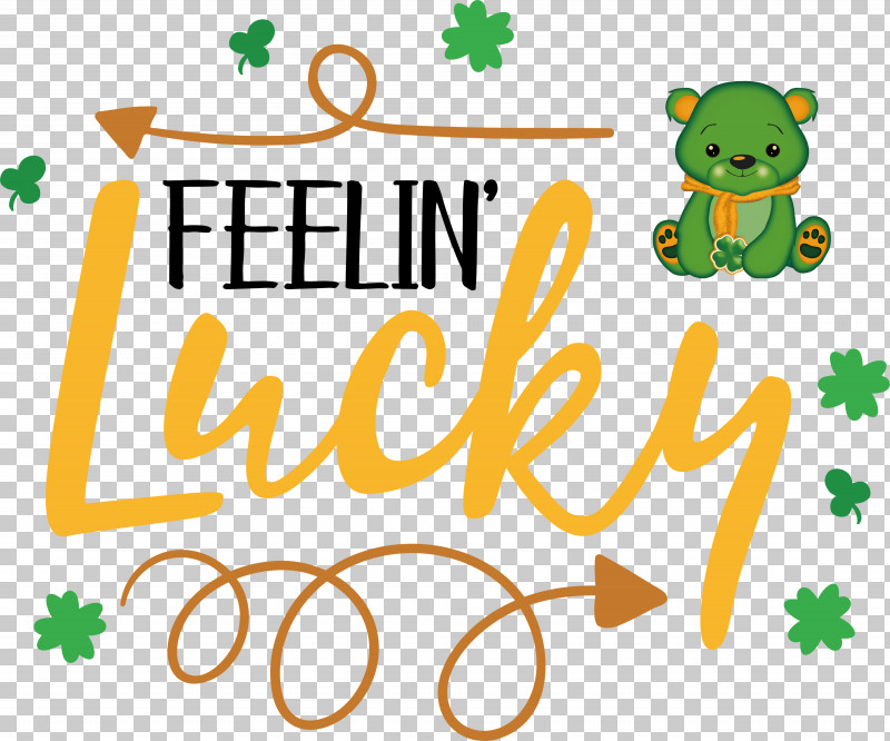 Saint Patrick Patricks Day Feelin Lucky PNG, Clipart, Biology, Cartoon, Flower, Green, Happiness Free PNG Download