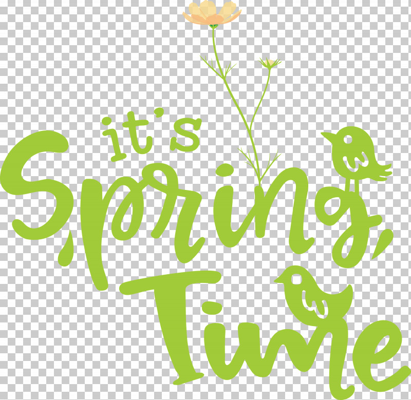 Spring Time Spring PNG, Clipart, Floral Design, Green, Leaf, Line, Logo Free PNG Download