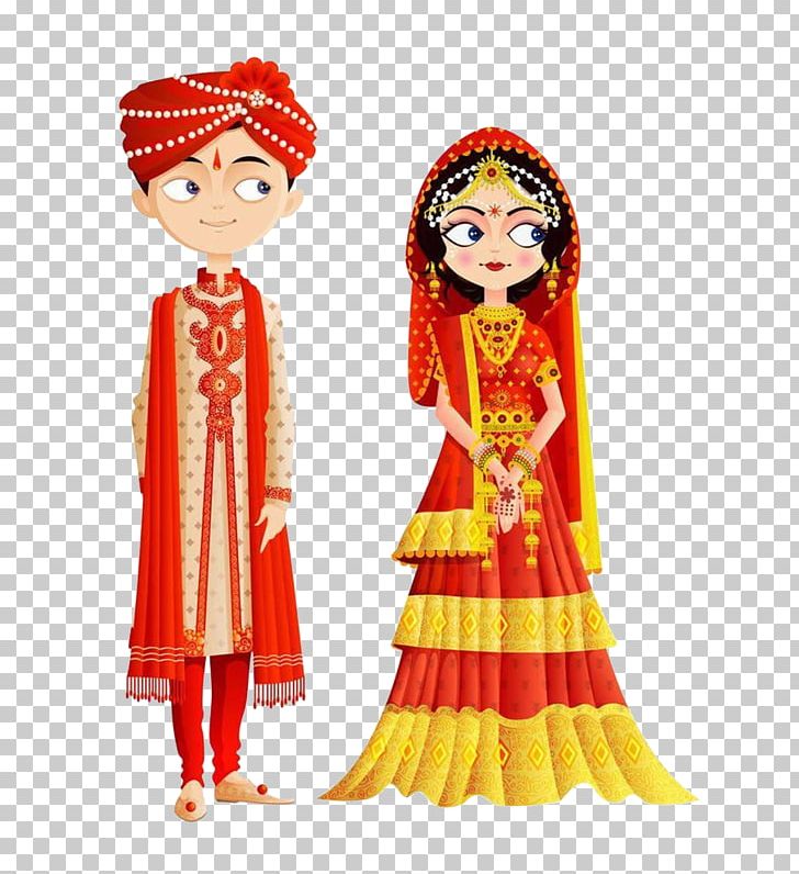 Wedding Invitation Weddings In India Bride Indian Wedding Clothes PNG, Clipart, Bride, Bridegroom, Costume, Costume Design, Doll Free PNG Download
