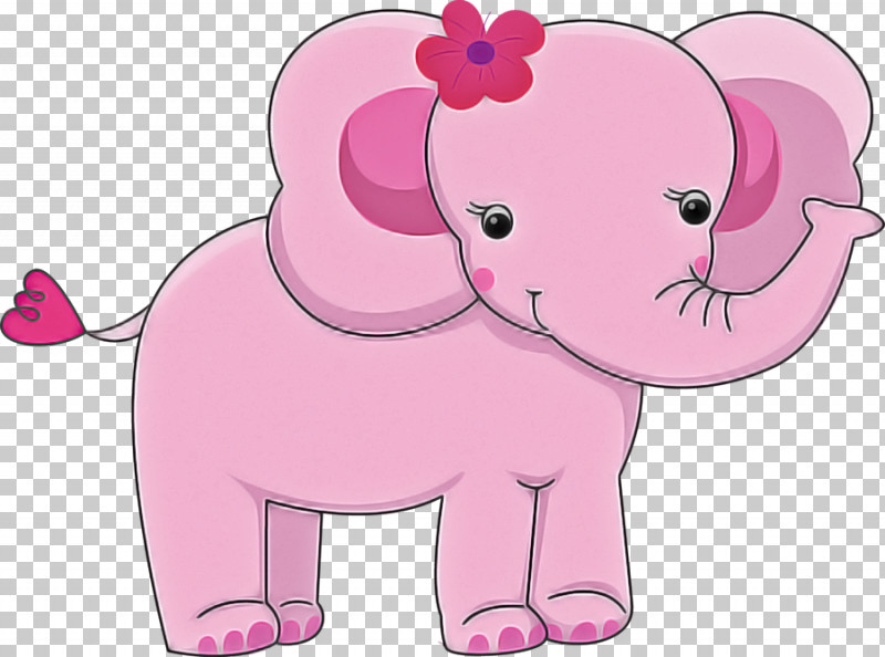 Indian Elephant PNG, Clipart, Animal Figure, Cartoon, Elephant, Indian Elephant, Pink Free PNG Download