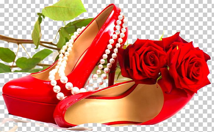 High-heeled Shoe Flower Rose Pearl PNG, Clipart, Cut Flowers, Desktop Wallpaper, Dress Shoe, Floral Design, Floristry Free PNG Download