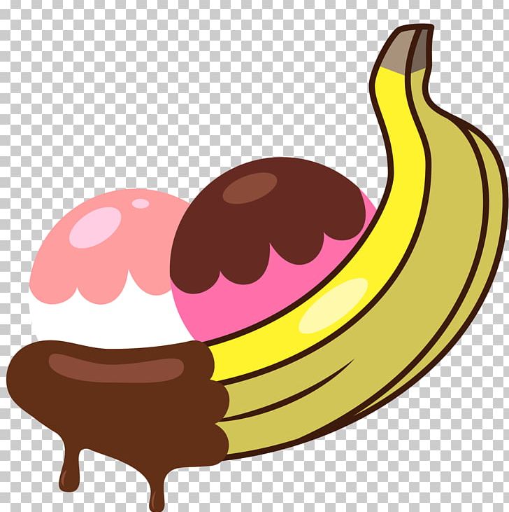Banana Split Sundae Ice Cream Cones PNG, Clipart, Artwork, Banana, Banana Family, Banana Split, Biscuits Free PNG Download