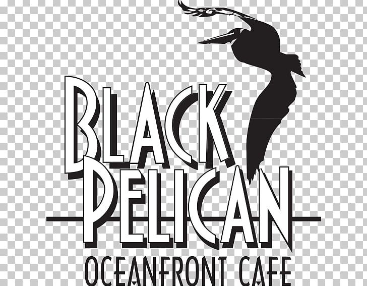 Logo Black Pelican Oceanfront Restaurant Brand Black Pelican Entertainment Font PNG, Clipart, Animal, Area, Black And White, Brand, Entertainment Free PNG Download