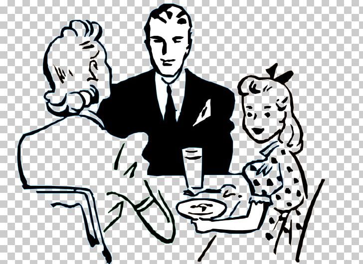family eating clipart black and white