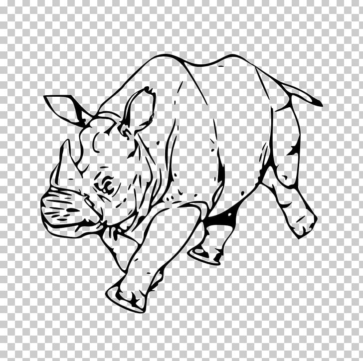 Rhinoceros Line Art Drawing PNG, Clipart, Area, Art, Artwork, Black, Black And White Free PNG Download