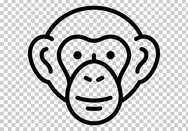 Chimpanzee Gorilla Ape Computer Icons PNG, Clipart, Animal, Animals, Ape, Area, Black And White Free PNG Download