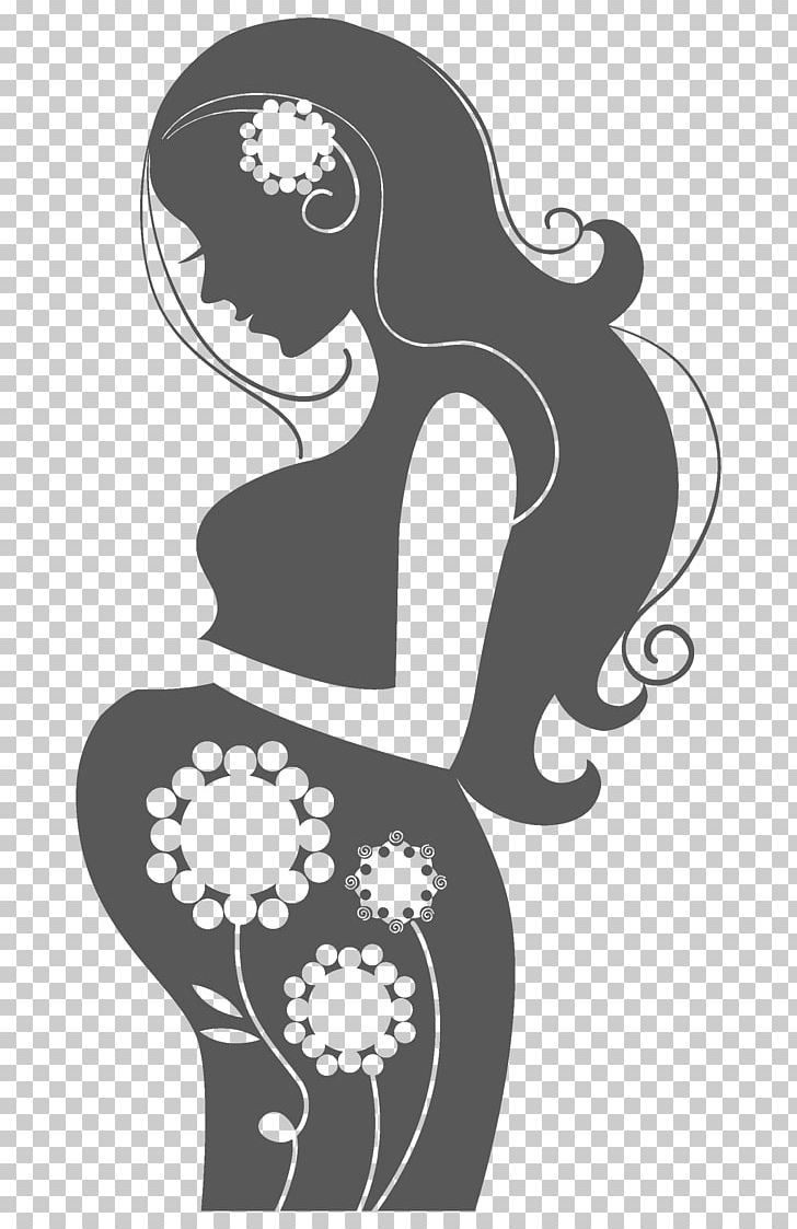pregnancy clip art black and white