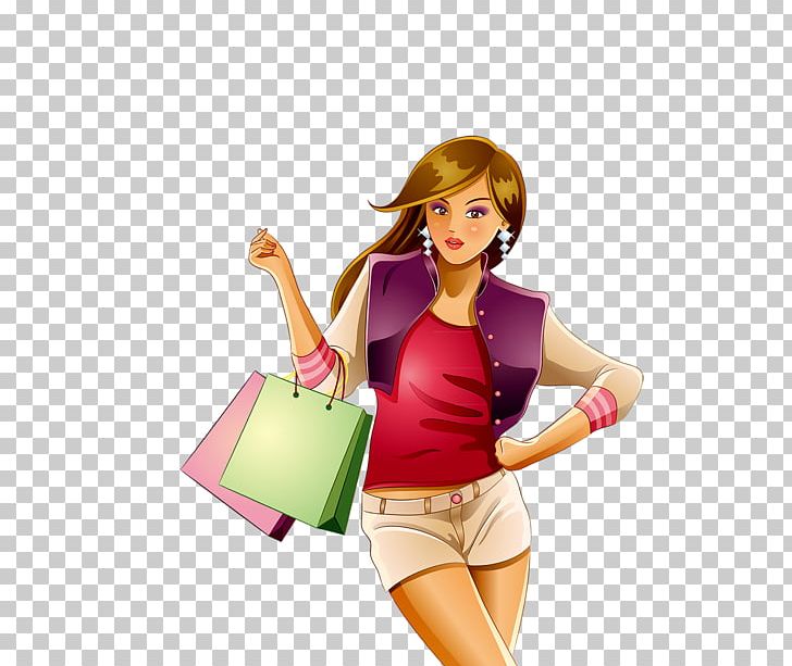 Shopping Stock Photography Bag Illustration PNG, Clipart, Beauty, Business Woman, Cartoon, Cartoon Woman, Clothing Free PNG Download