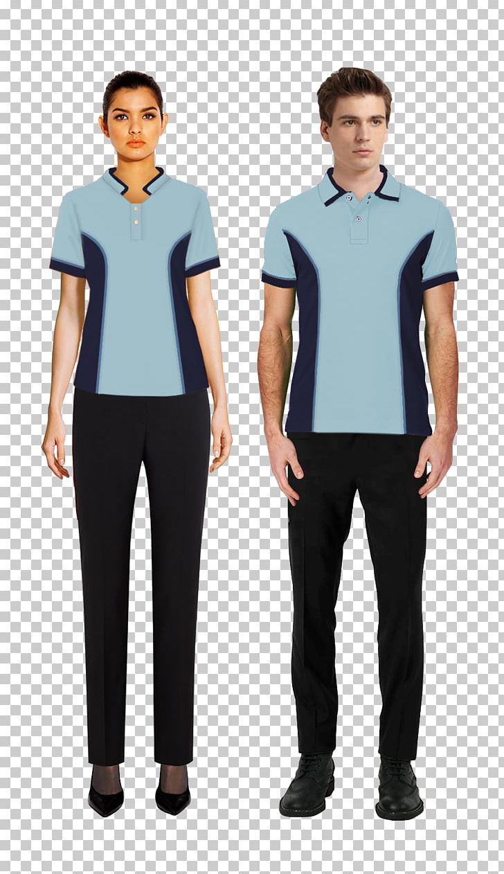 T-shirt Front Office Uniform Sleeve Business PNG, Clipart, Blue, Business, Clothing, Collar, Electric Blue Free PNG Download