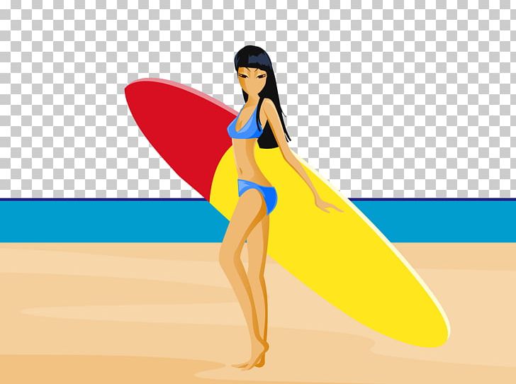 Beach Surfing Cartoon PNG, Clipart, Arm, Art, Beach Beauty, Beaches, Beach Party Free PNG Download