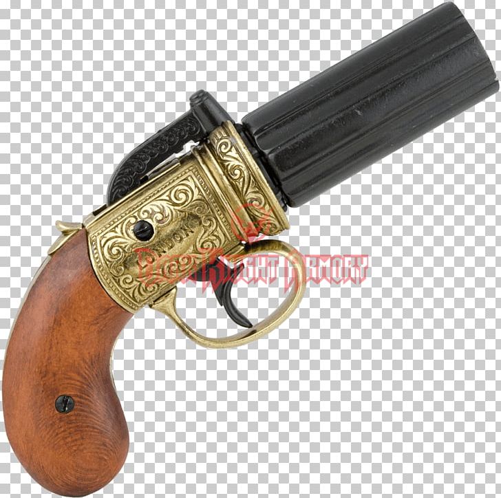 Revolver Firearm Pepper-box Pistol Trigger PNG, Clipart, 1830s, 1840s, Air Gun, American Civil War, Brass Free PNG Download
