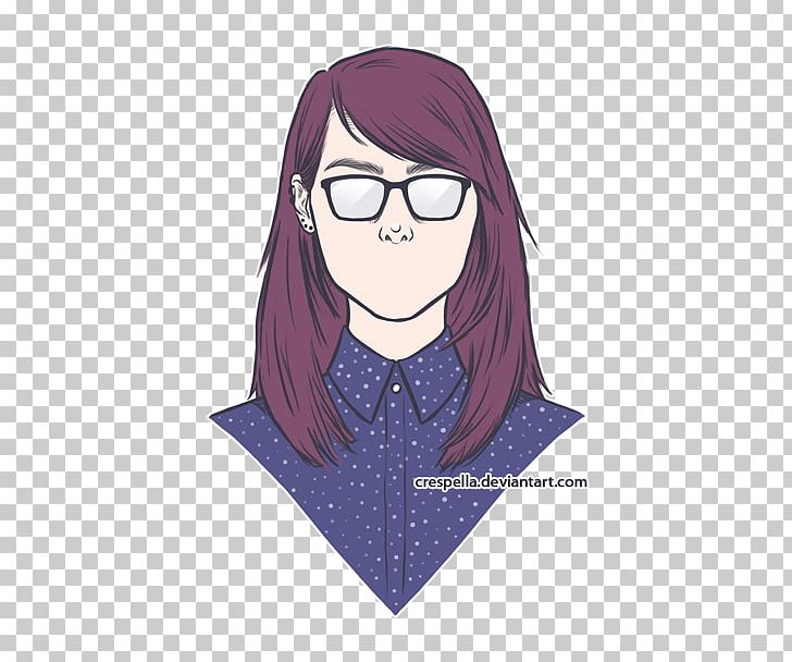 Glasses Nose Illustration Violet Brown Hair PNG, Clipart,  Free PNG Download