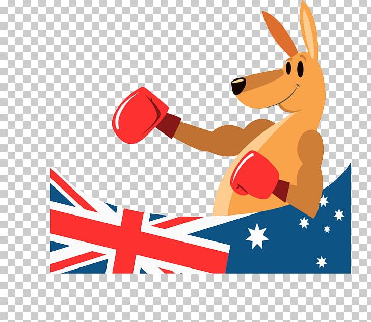 aussie boxing kangaroo clipart