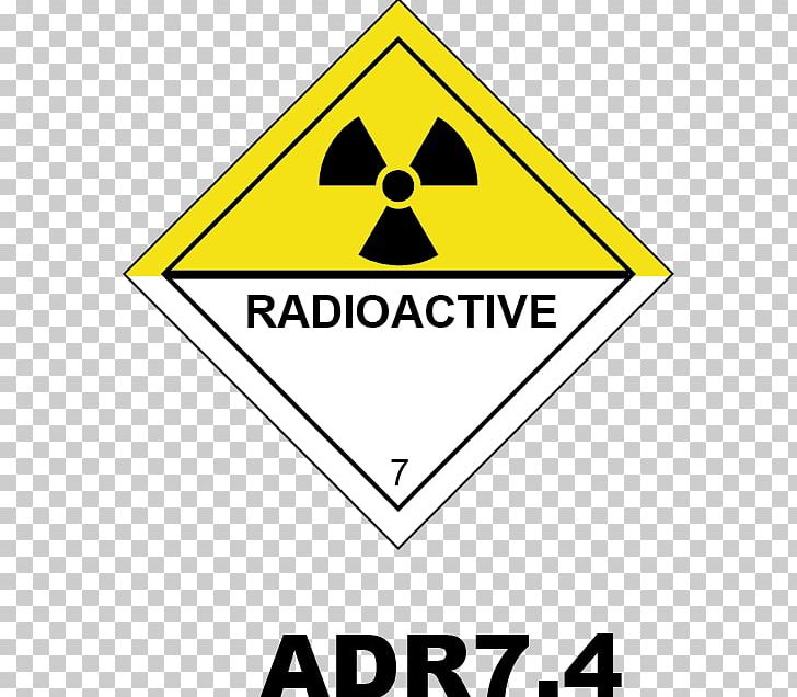 HAZMAT Class 7 Radioactive Substances Dangerous Goods Label Transport Radioactive Waste PNG, Clipart, Adr, Angle, Area, Brand, Dangerous Goods Free PNG Download