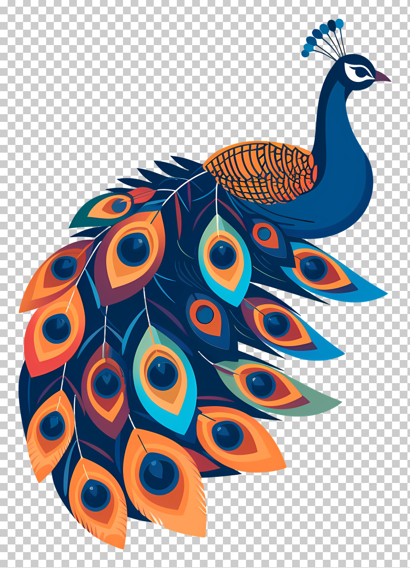 Peacock - Colorful Peacock Illustration With Vibrant Feathers PNG